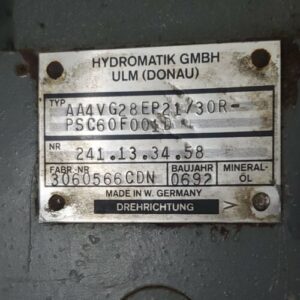 Rexroth Hydromatik AA4VG28EP21/30R-PSC60F001D Hydraulic Pump 241.13.34.58 - Image 5