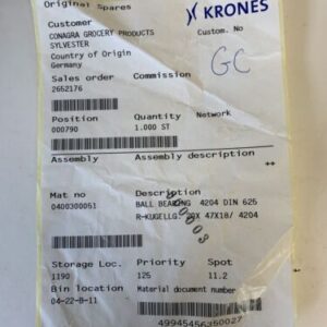 NEW KRONES 0-400-300051 BALL BEARING FAST SHIPPING! - Image 4