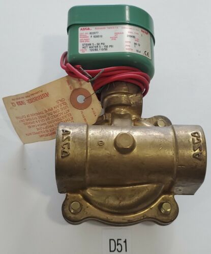 *NEW* ASCO 822077 Red Hat Solenoid Valve 110/120V 1" Pipe 2 Way + Warranty! Main Image