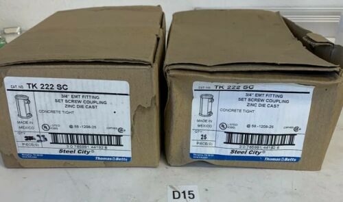 THOMAS & BETTS STEEL CITY TK-222-SC 3/4" EMT DIE CAST (LOT OF 48) FAST SHIPPING! Main Image