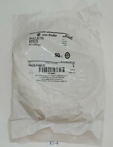 *NEW SEALED* Allen-Bradley 889DS-F4AE-10 4 Pin Cordset Ser B + Warranty! Main Image