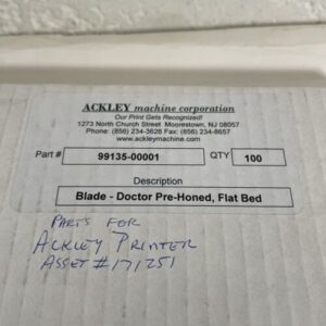 Ackley Machine 99135-00001 Blade-Doctor Pre Honed Flat Bed - Image 7