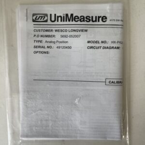 *NEW-Factory Packaging* UniMeasure HX-P420-25-S10-N0S-1BK Analog Position Transd - Image 8