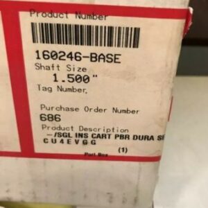New Flowserve 160246-Base SGL INS Cart PBR DURA SEAL CU4EVGG Shaft 1.50 Warranty - Image 5