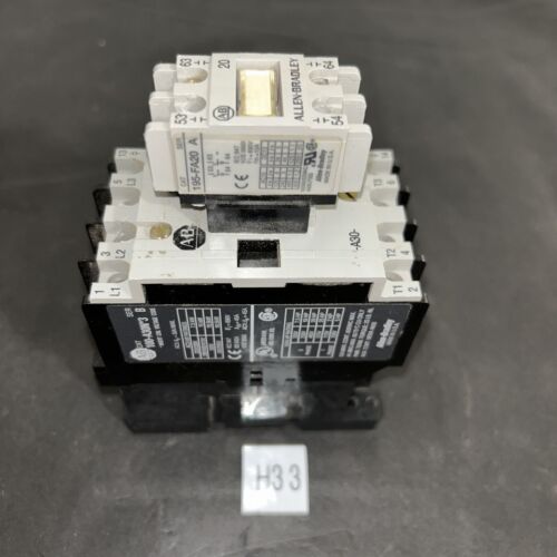 Allen Bradley 100-A30N*3 Series B Contactor W/195-FA20 Ser A Fast Shipping! Main Image