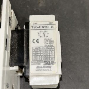 Allen Bradley 100-A30N*3 Series B Contactor W/195-FA20 Ser A Fast Shipping! - Image 2