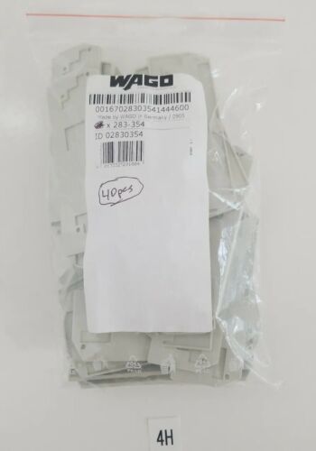 *NEW* LOT OF 40 WAGO 283-354 END/INTERMEDIATE PLATE COVER. 2.5mm THICK Main Image