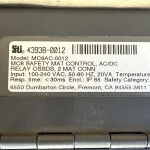 NEW NO BOX- OMRON STI M6 Safety Mat Controller 43938-0012 / MC6AC-0012 AC/DC - Image 9