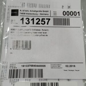 *NEW IN BAG* Stahl 8060/1-0-AR Operating Head Roller Lever 131257 + Warranty! - Image 3