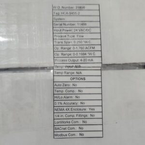 *NEW* Paragon Controls Inc Microtrans Signal Processor HCA-9455-2 W.O. 21898 - Image 3