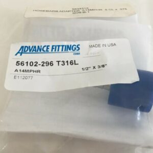 *NEW* LOT OF 2 Advance Fittings 56102-296 T316L A14MPHR 1/2” X 3/8” + *Warranty* - Image 2