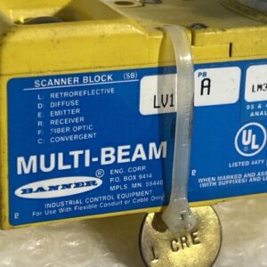 Banner LV1 Multi-Beam Retroreflective Photoelectric Scanner Block 120VAC - Image 2