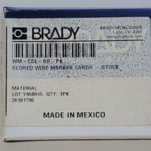*NEW* BOX OF 25 Brady WM-COL-BR-PK Scored Wire Marker Cards Brown + Warranty! - Image 7