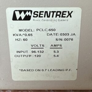 PREOWNED- Sentrex Power Conditioner PCLC-650 120VAC 5.4A 0.65KVA 60Hz | FASTSHIP - Image 2