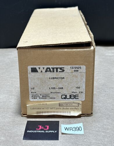 NEW IN BOX Watts Fluidair Lubricator L105-04B 1/2” 150PSI | FAST SHIP & WARRANTY Main Image