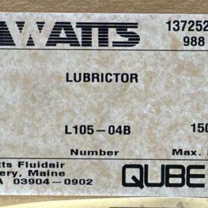 NEW IN BOX Watts Fluidair Lubricator L105-04B 1/2” 150PSI | FAST SHIP & WARRANTY - Image 2