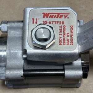NEW OPEN BOX- Whitey Ball Valve SS-67TF20 Stainless 60 Series 1-1/4" 2200PSI WOG - Image 3