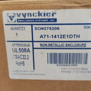 *NEW SURPLUS* Vynckier A71-1412E1DTH APO Non-Metallic Enclosure + Warranty! - Image 9