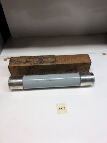 BUSSMAN FUSE 15.5KV 50AMP 60HZ MAX MTG. SIZE D CAT# JDN 50E 19" LONG Main Image