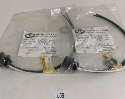 TPC Wire and Cable 83300 Rev. B 3P Male REC (Lot Of 2) Main Image