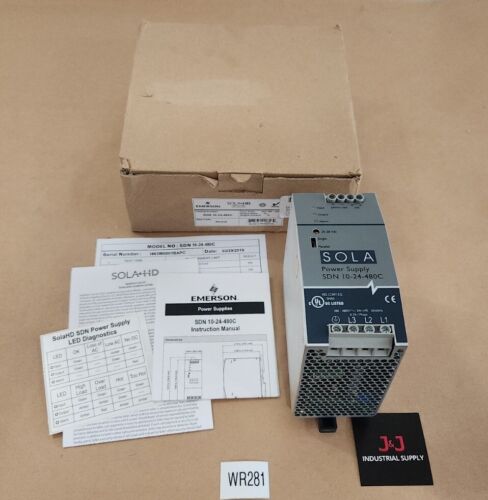*BRAND NEW* Emeron Sola SDN 10-24-480C Power Supply 380-480Vac 3~Ph + Warranty! Main Image