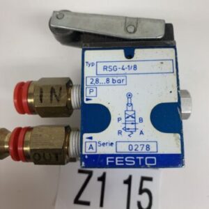 Festo RSG-4-1/8 (2951) Roller Lever Arm Air Valve! *USED WITH FITTINGS! - Image 5