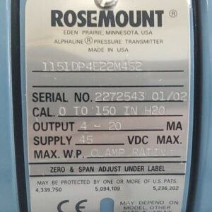 *NEW* Rosemount 1151DP4E22M4S2 Differential Pressure Transmitter + Warranty! - Image 5