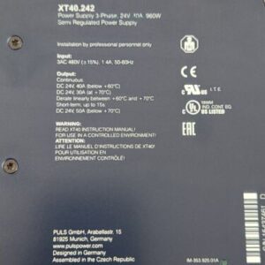 *BRAND NEW* PULS XT40.242 Semi Regulated Power Supply 3~Ph 24V 960W + Warranty! - Image 7