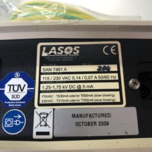 Lasos HeNe Laser Power Supply SAN 7460A w/ Laser Tube 7634 *Fast Shipping* - Image 5