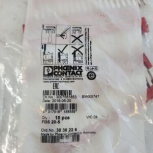 *BRAND NEW SEALED* BAG OF 10 Phoenix Contact FBS 20-5 Plug in Jumpers + Warranty - Image 2