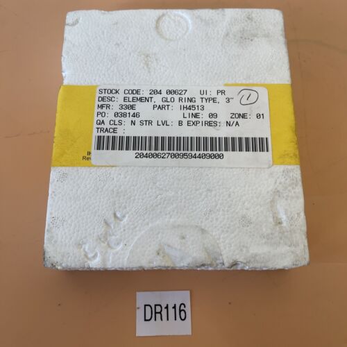 NEW SEALED-Eraser IH-4513 3” Quartz Encapsulated Heating Element for GLO-Ring Main Image