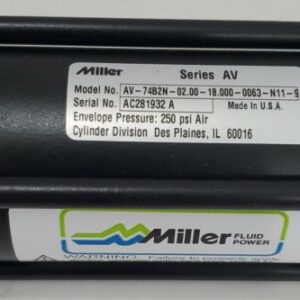 *NEW* Miller Series AV AV-74B2N-02.00-18.000-0063-N11-9 Cylinder 2" B x 18" St - Image 3