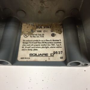 SQUARE D CLASS 9001 600V DIE CAST ALUMINUM HEAVY DUTY ENCLOSURE TYPE KY-1 SER A. - Image 5