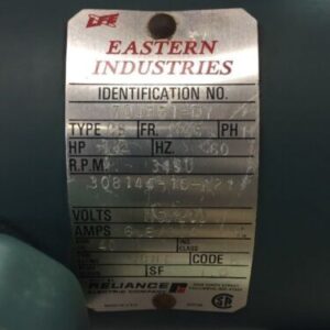 Eastern Industries Pump F-34C W/ 704361-DY Motor Warranty! - Image 6