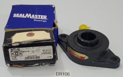 *NEW IN BOX* Sealmaster SFT-18 Flange Mount Bearing 1-1/8” Bore 700545 +Warranty Main Image