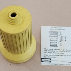 *NEW* [6] Hubbell 60CM36 Insulprene Yellow Triple Seal Cover 4&5 Wire + Warranty - Image 2