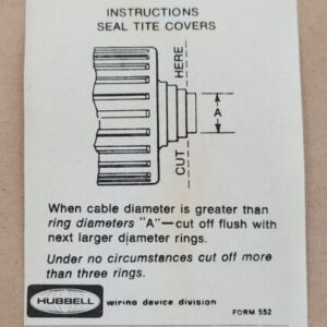 *NEW* [6] Hubbell 60CM36 Insulprene Yellow Triple Seal Cover 4&5 Wire + Warranty - Image 9
