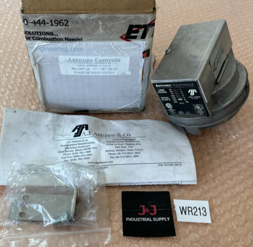 NEW IN BOX- Antunes Controls RLGP-A Low Pressure Switch 803112701 1-6” 25-150mm Main Image