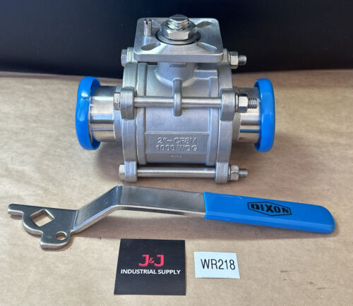 BRAND NEW- Dixon 2 Inch CF8M 1000 WOG 2-Way Manual Ball Valve || FAST SHIPPED Main Image