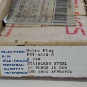 *NEW* BOX OF 10 Petro Plugs PET-0830-S Stainless Steel Plugs .830" + Warranty! - Image 7