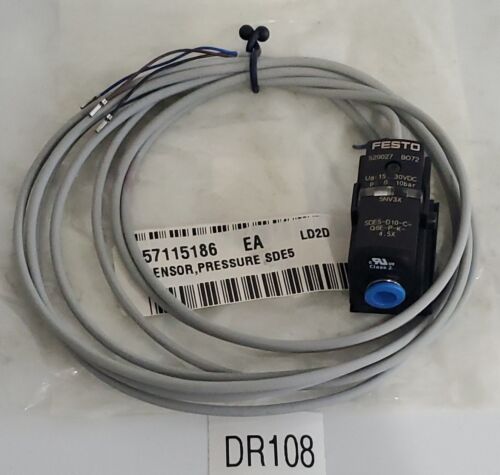 *NEW* Festo 529027 BO72 Pressure Sensor SDE5-D10-C-Q6E-P-K-4.5X + Warranty! Main Image