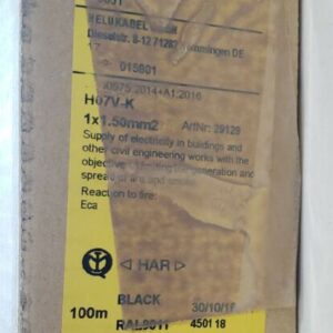 *NEW* Helukabel 29129 Wire H07V-K 1x1.50mm2 Black Single Strand 100m + Warranty! - Image 4