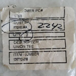 *NEW* [2] Parker 12ET12-316 3/4"x3/4"x3/4" Union Tee 316 SS FTG10254A + Warranty - Image 9