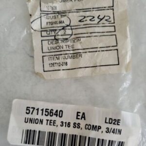 *NEW* [2] Parker 12ET12-316 3/4"x3/4"x3/4" Union Tee 316 SS FTG10254A + Warranty - Image 10