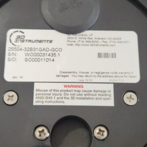 3D Instruments 25504-32B31GAD-GCO Pressure Gauge 4-1/2" 0-2000Psi 1/4" +Warranty - Image 6