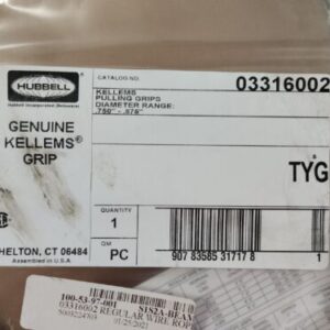 *BRAND NEW* Hubbell 03316002 Genuine Kellems Grip 3/4" - 7/8" Range + Warranty! - Image 2
