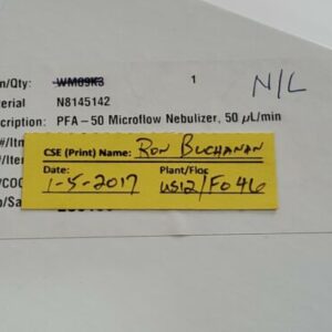 *NEW* Perkin Elmer N8145142 MicroFlow PFA-50 Teflon 50ųL/Min + Warranty! - Image 8