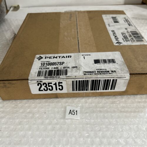 PENTAIR 10100057SP 10x9 HVAC AIR FILTERS, 4qty. Per Box NIB Fast Shipping! Main Image
