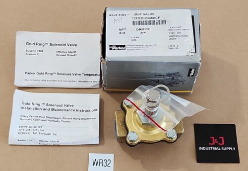 *NEW* Parker 12FS3C2348ACF Gold Ring Unit Valve 3/4" NOT/ORF W69-258 + Warranty! Main Image