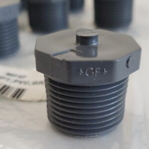 *NEW* [11] GF NSF-PW SCH80 PVC1 D2464 High Strength Threaded Plug Fittings 3/4" - Image 2